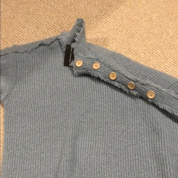 Light blue — not grey - sweater with bell sleeves - Picture 3 of 5